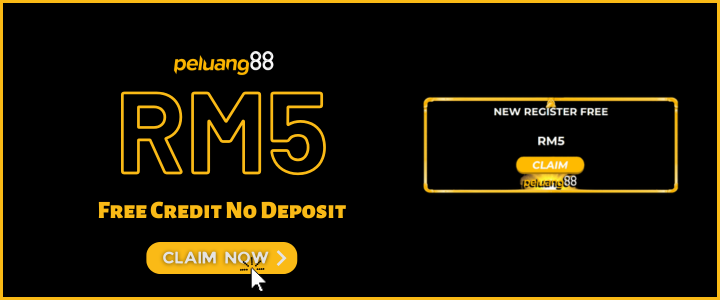 Peluang88 - Peluang88 Free Credit No Deposit RM5 - Promotion Banner - peluang88a